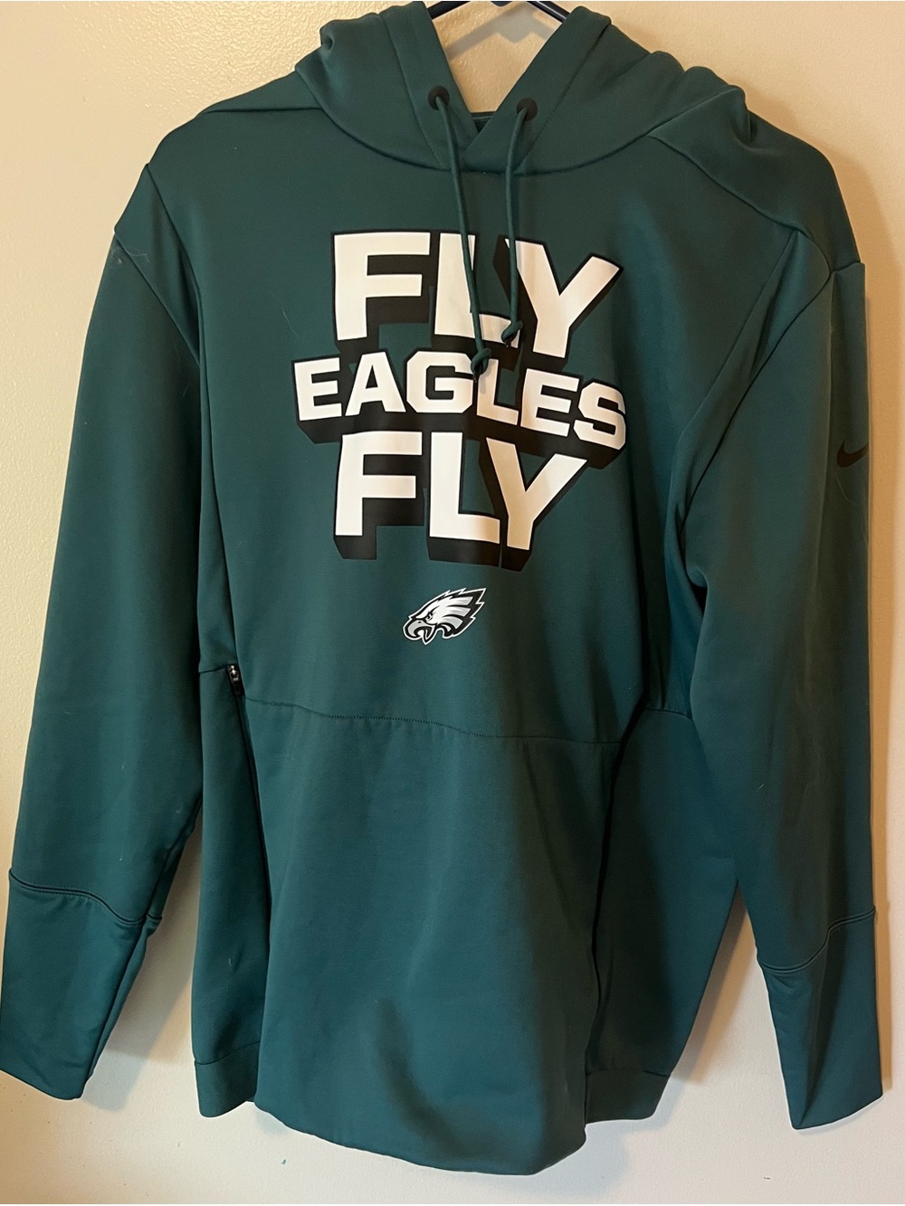Men's Nike Midnight Green Philadelphia Eagles Sideline  Lockup Pullover Hoodie